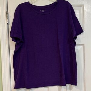 Eileen Fisher Rich Purple Short Sleeve Tee